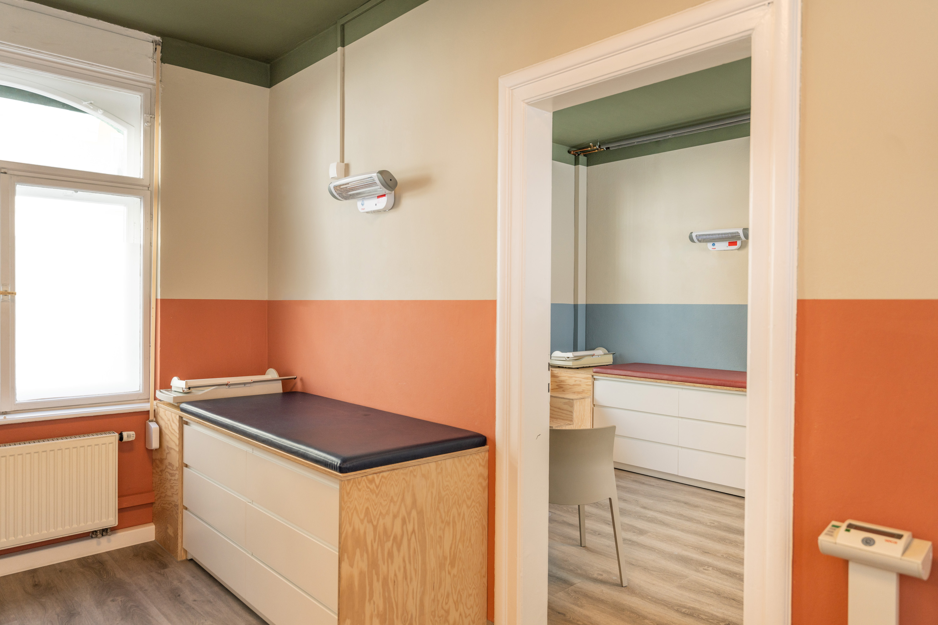 Wickel- und Untersuchungsbereich